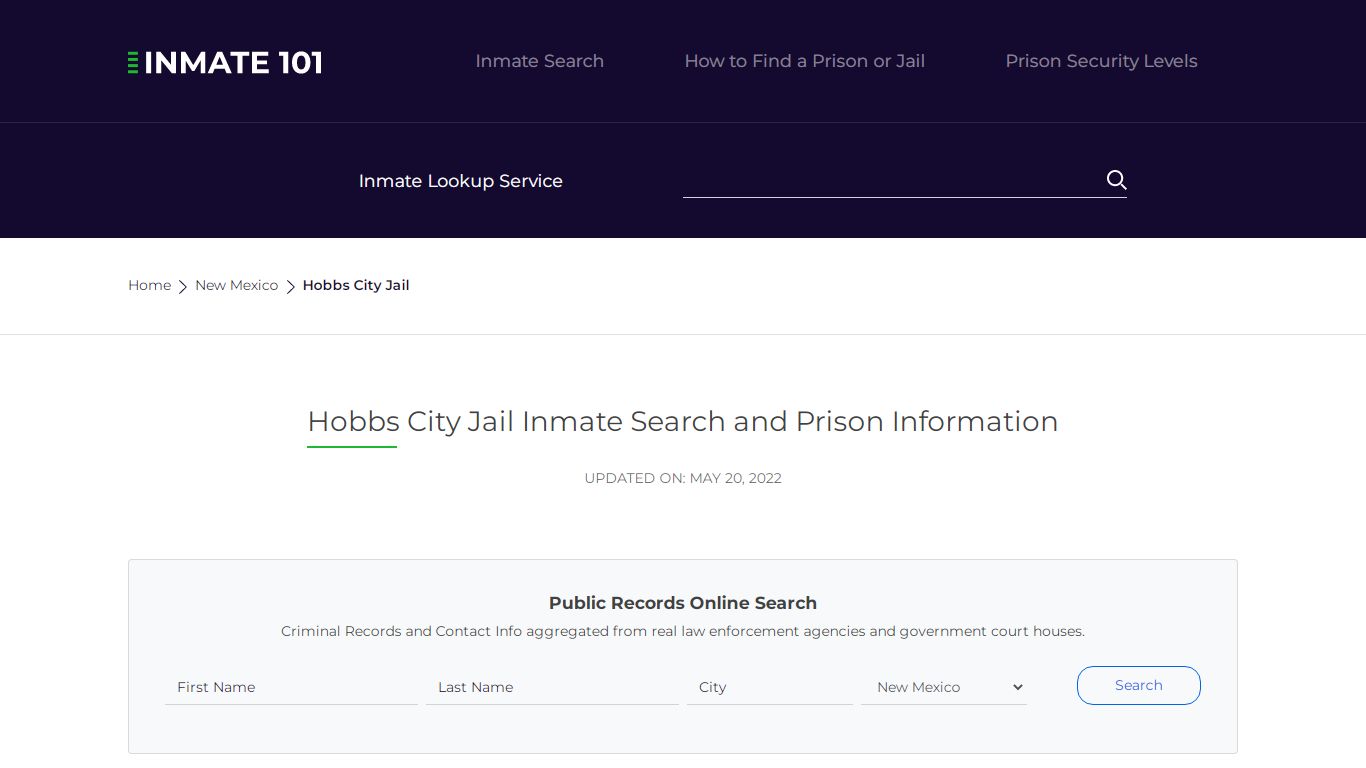 Hobbs City Jail Inmate Search, Visitation, Phone no ...